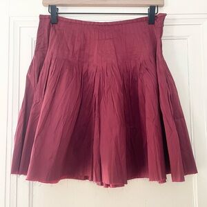 Free People FP One Burgundy Raw Hem Mini Skirt NWOT